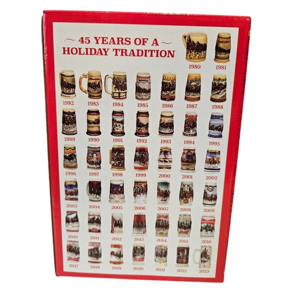 Budweiser Limited Edition Clydesdales Holiday Stein 2024 NEW Box Certificate - Picture 13 of 16